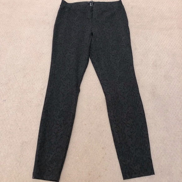 Willi Smith Pants - Animal print charcoal and black leggings